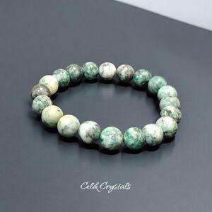 Green Pyrite Bracelet Natural Stones 10mm Unisex Stretches
